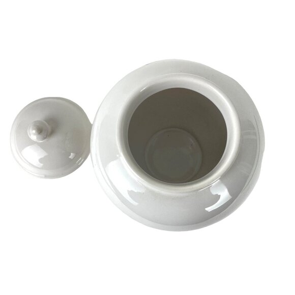 Vtg FTD Ginger Jar Urn Vase w/ Lid Blue Butterfly Cottagecore Storage Trinket - Picture 6 of 8